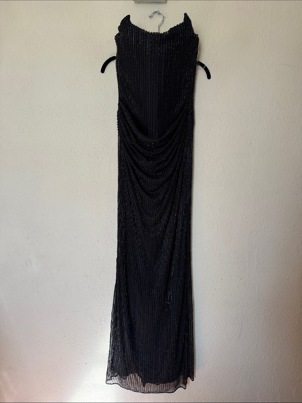 House of CB Alicia Black hand beaded embellished  maxi dress size M - Picture 7 of 13